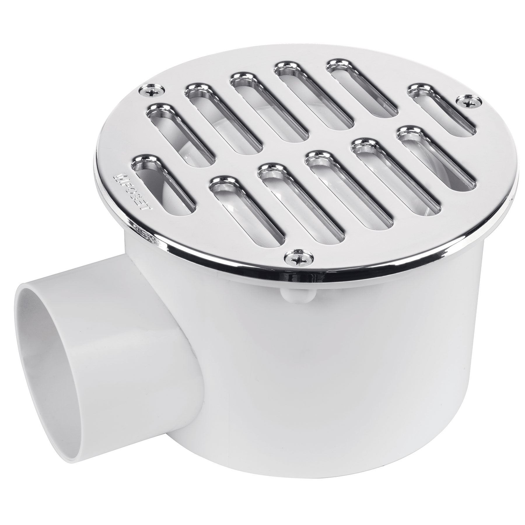 Coladera ABS 5', salida lateral 2', rejilla con 3 tornillos