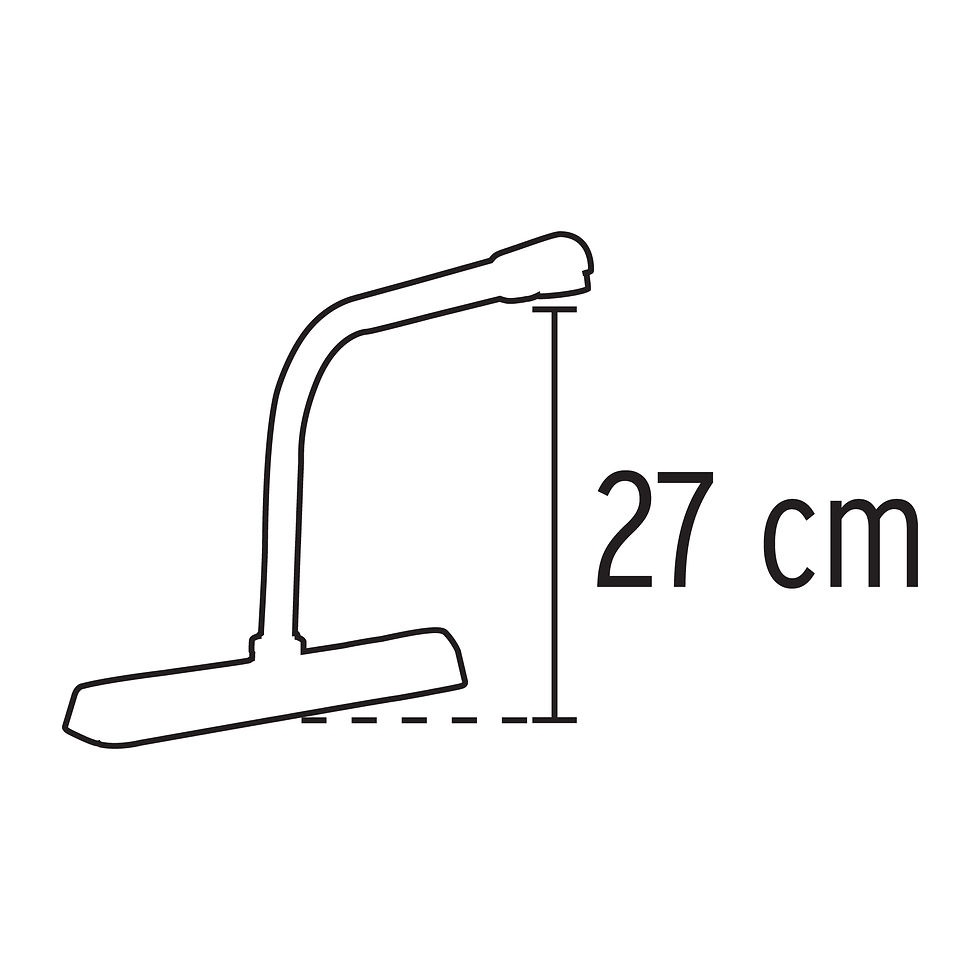 Miniatura: Mezcladora p/fregadero,manerales cruceta,cuello cobra,Basic