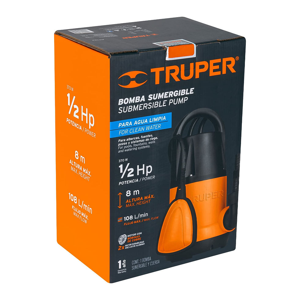 Miniatura: Bomba sumergible plastica para agua limpia 1/2 HP