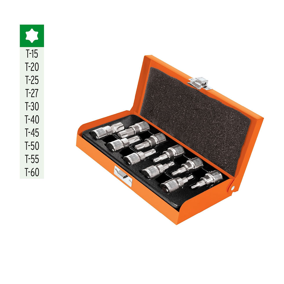 Miniatura: Juego de 10 dados cuadro 3/8' punta torx, estuche metálico