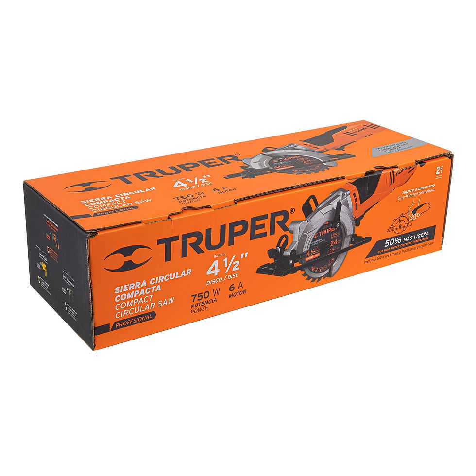 Miniatura: Sierra circular compacta 4-1/2' 420 W, profesional, Truper