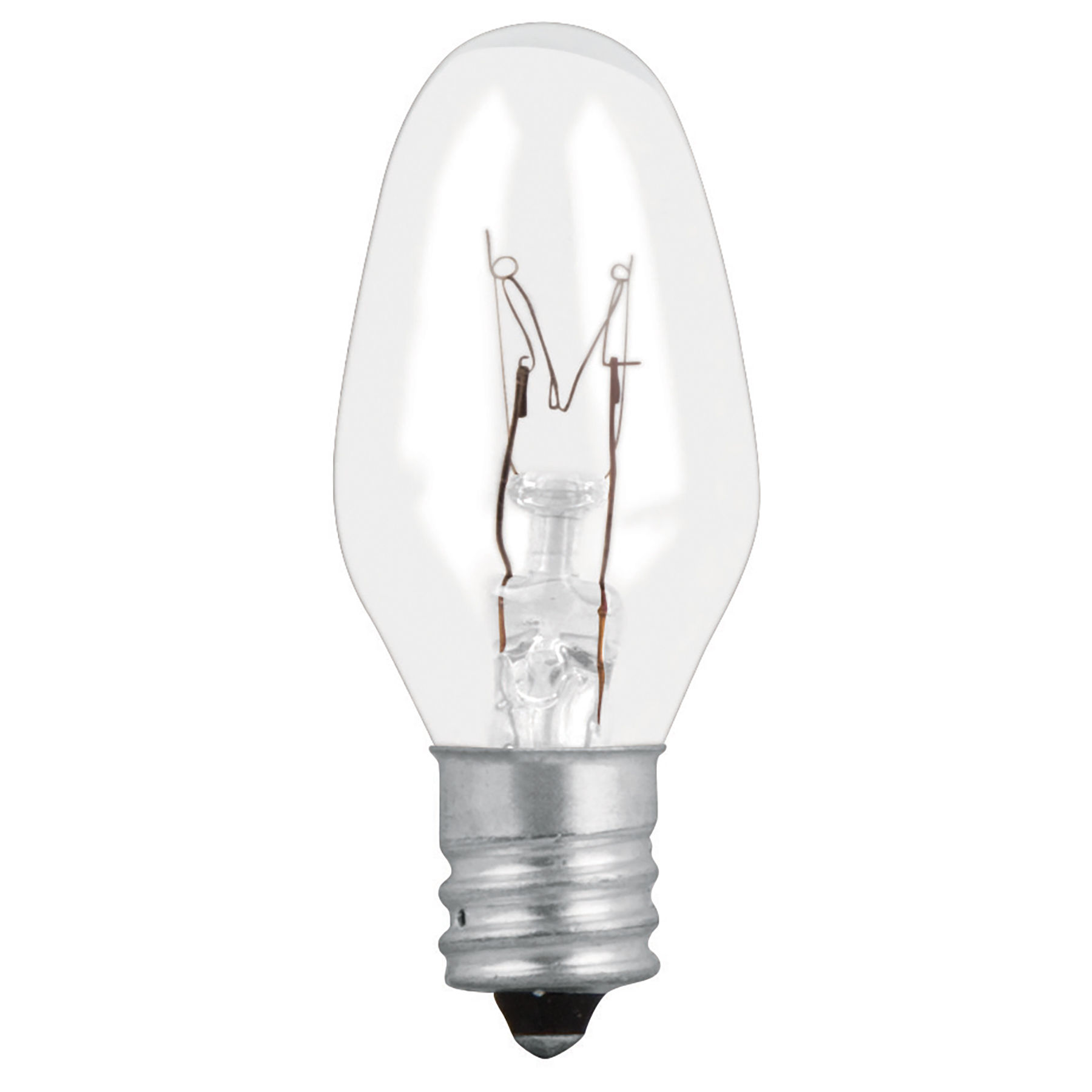 Focos incandescentes transparentes,base E12,7.5watts, 50pzas
