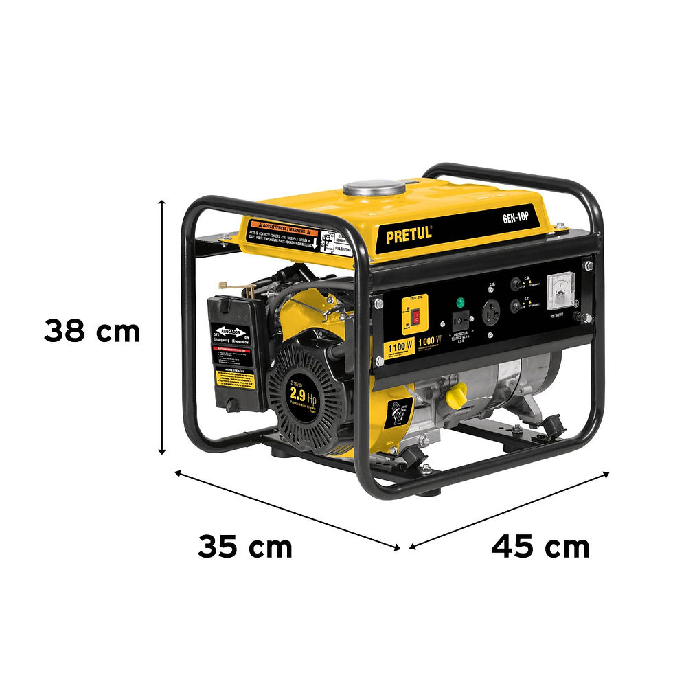Miniatura: Generador eléctrico con motor a gasolina, 1.1 kW, Pretul
