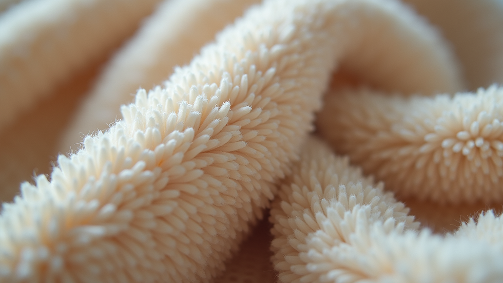 Close-up view of a microfiber dog drying robe fabric texture