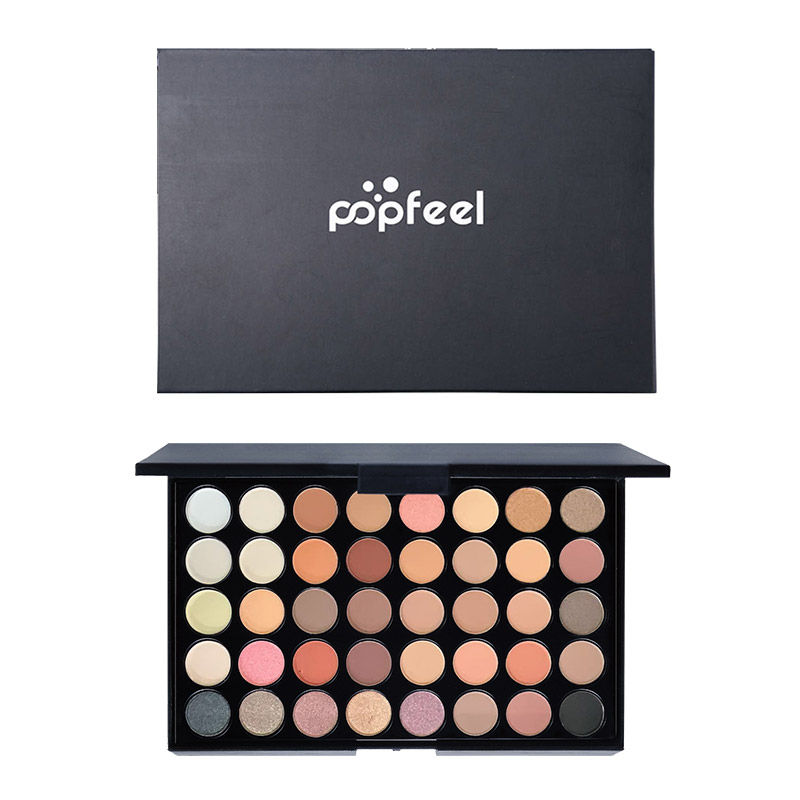 Thumbnail: POPFEEL 40 Color Earth Tones &Rainbow Shades Eyeshadow Palette -Long-Lasting, Hi