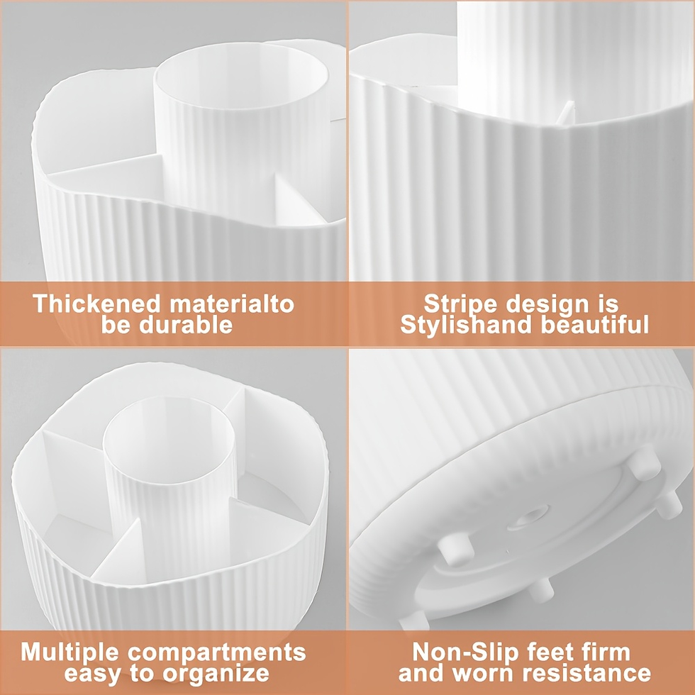 Thumbnail: Desktop Rotating Makeup Organizer Cosmetics Storage Box Slot Makeup Versatile Ho