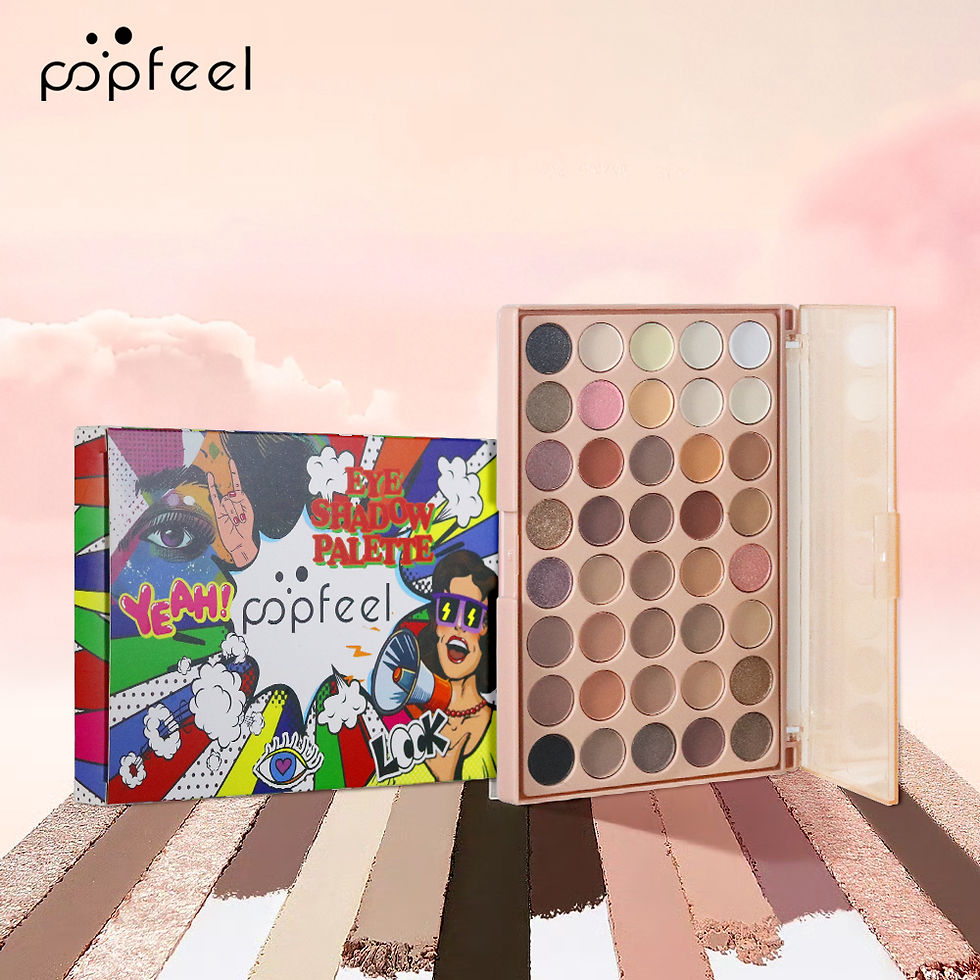 Thumbnail: POPFEEL 40 Color Earth Tones &Rainbow Shades Eyeshadow Palette -Long-Lasting, Hi