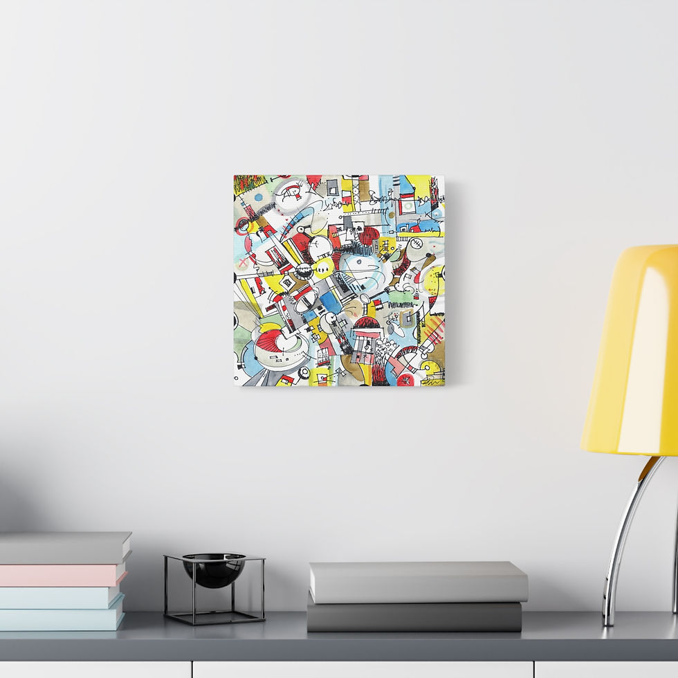 Thumbnail: Contemporary Colorful Urban Abstract Art | Canvas Print | Brooklyn Energy