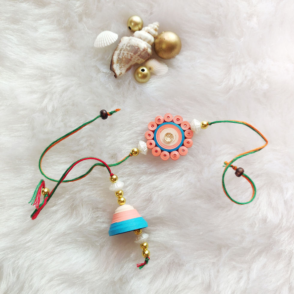 Quilling Rakhi Pair - Design 2