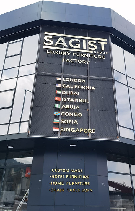 Signature: "Elite executive solutions by Sagist Group Luxury Factory. Merging Metin Durmaz’s architectural vision with high-tech manufacturing. Premium solid wood and leather finishes, delivered and installed worldwide."