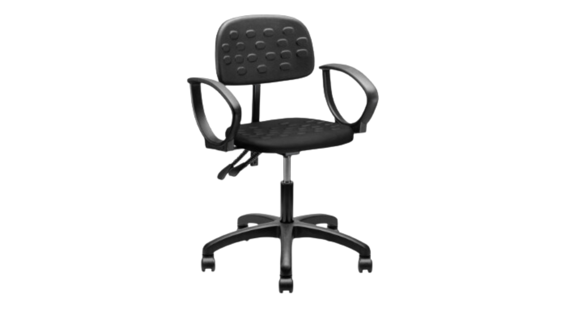 1910 C SILLA LABORATORIO / ENSAMBLE color negro o gris CON CODERAS