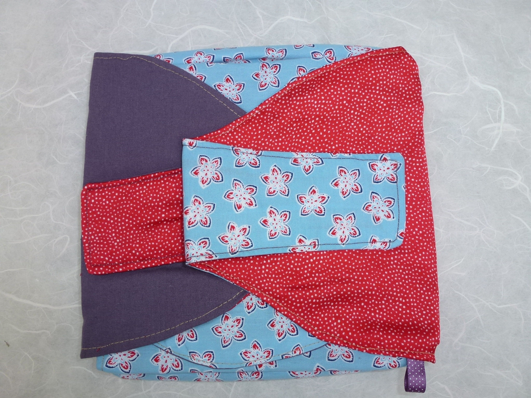 SAC A BENTO VIOLET, ROUGE ET BLEU