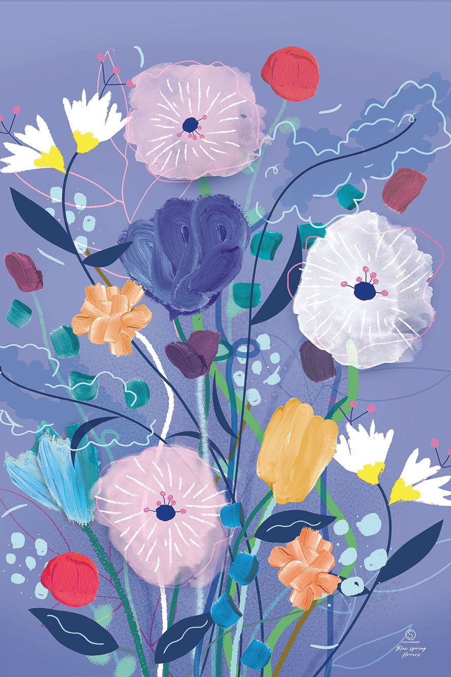 Thumbnail: Flower Poster Purple & Lilac Flowers