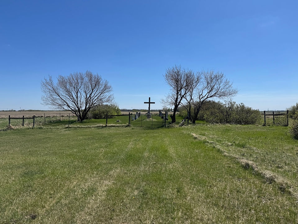 The Cyr cemetery, on private property