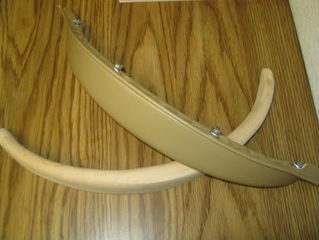 Wooden front header bow and eyebrow