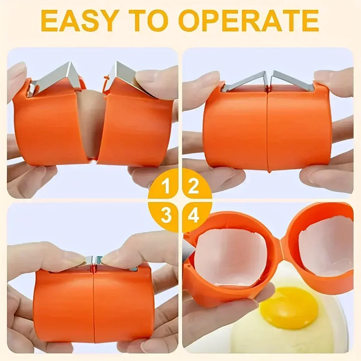 Egg Cracker & Yolk Separator – Handheld Kitchen Gadget (Choose 1 or Set of 3)