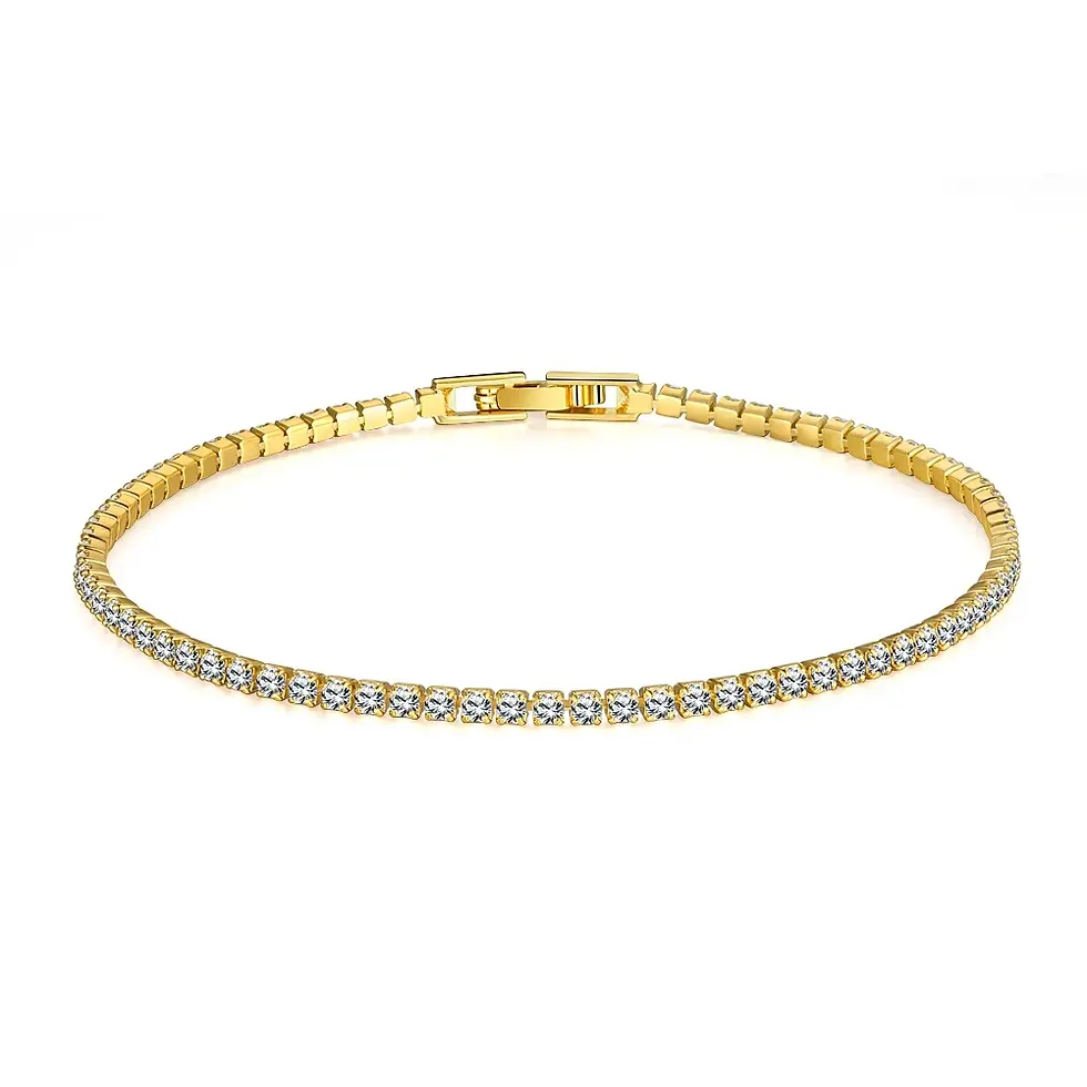 Thumbnail: Tennis Bracelet — Crystal Pavé | Gold, Rose Gold & Silver | Liyvora