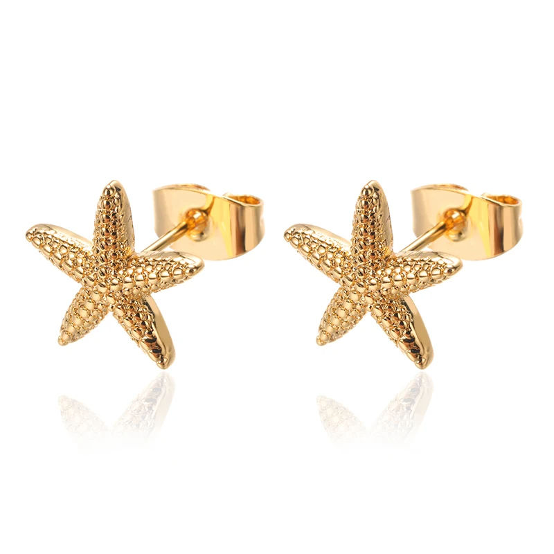 Thumbnail: Starfish Stud Earrings — Crystal Pavé | Silver & Gold