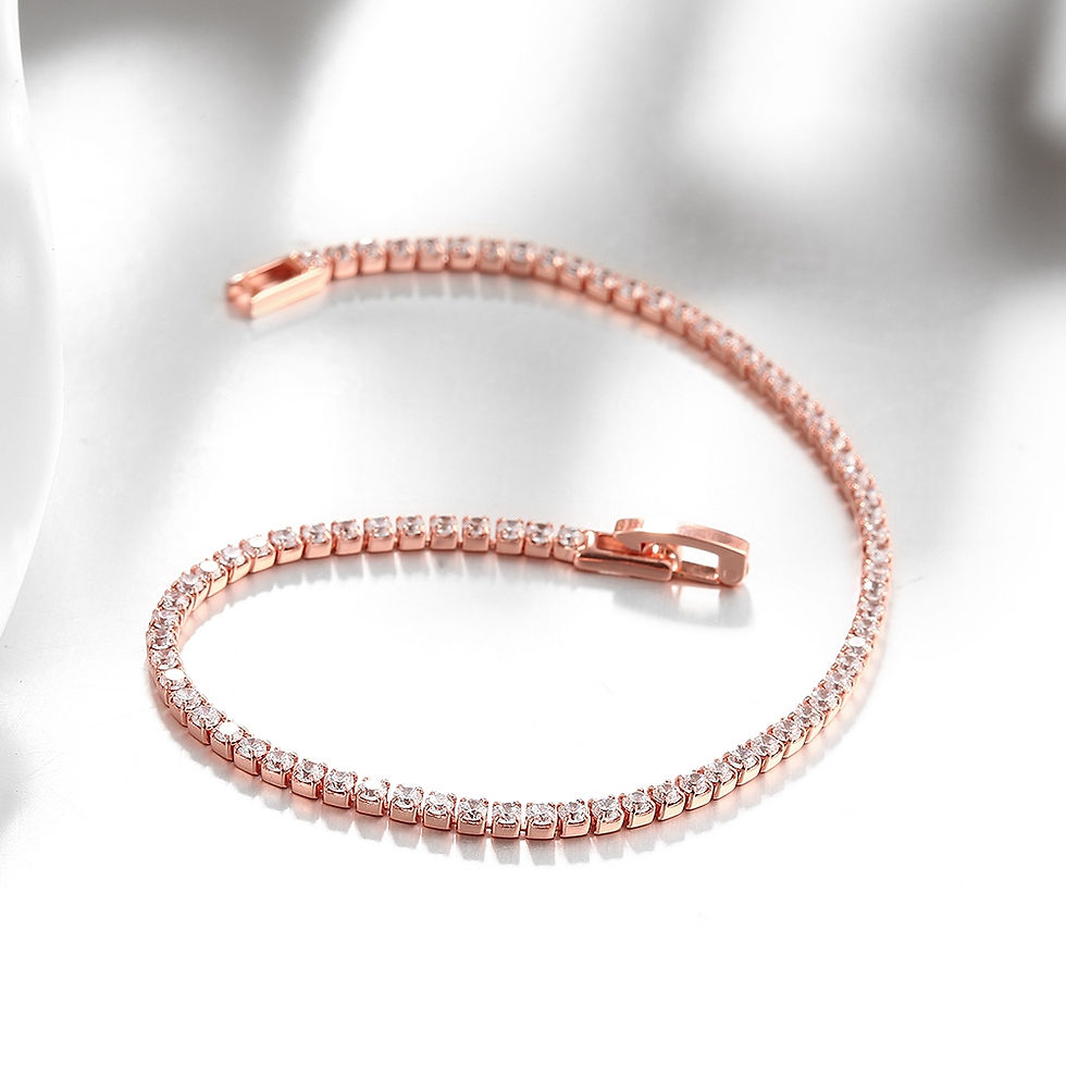Thumbnail: Tennis Bracelet — Crystal Pavé | Gold, Rose Gold & Silver | Liyvora