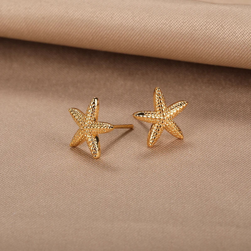 Thumbnail: Starfish Stud Earrings — Crystal Pavé | Silver & Gold