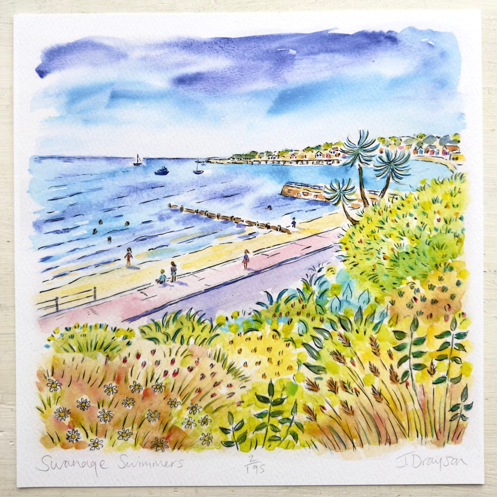 Swanage Swimmers Print