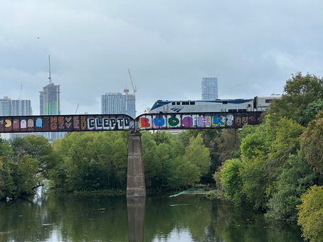 Amtrak Crossing Town Lake