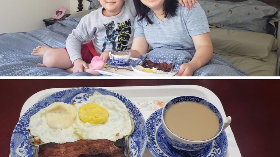 Breakfast in Bed by Nathan for Mom
