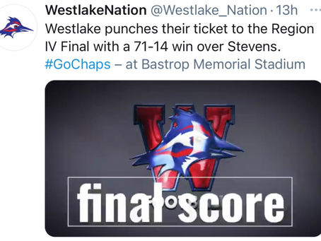 Chaps Romp in Semi 71-14 Over Stevens