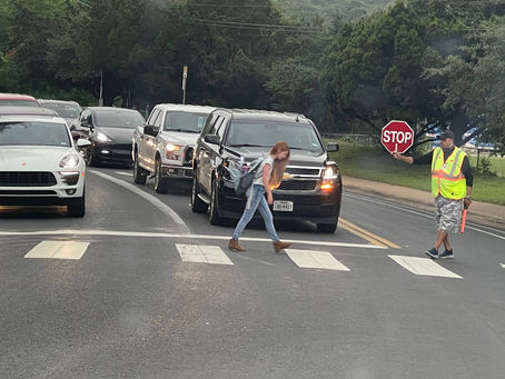 Crossing to School Wednesday Morning