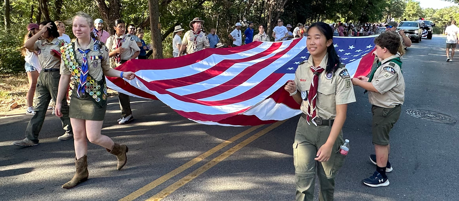 Scout Troop 72 Parade the Stars and Stripes