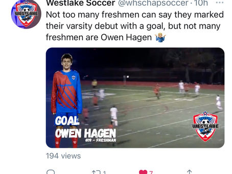 Chap Soccer-Owen Hagen Debut With Goal