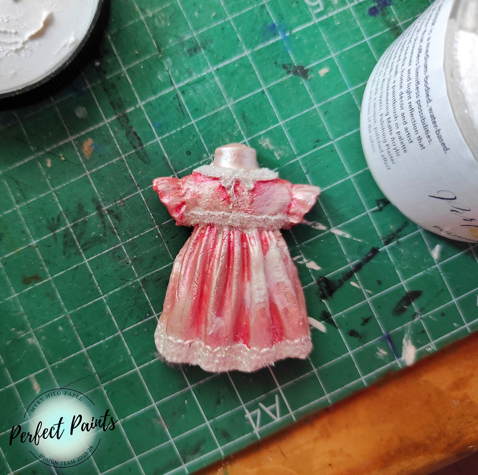 Finished pink resin dress