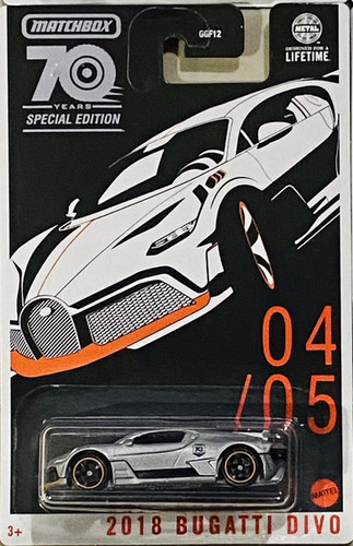 2018 Bugatti Divo 04/05 Matchbox 70 Years Special Edition Mattel | Big ...