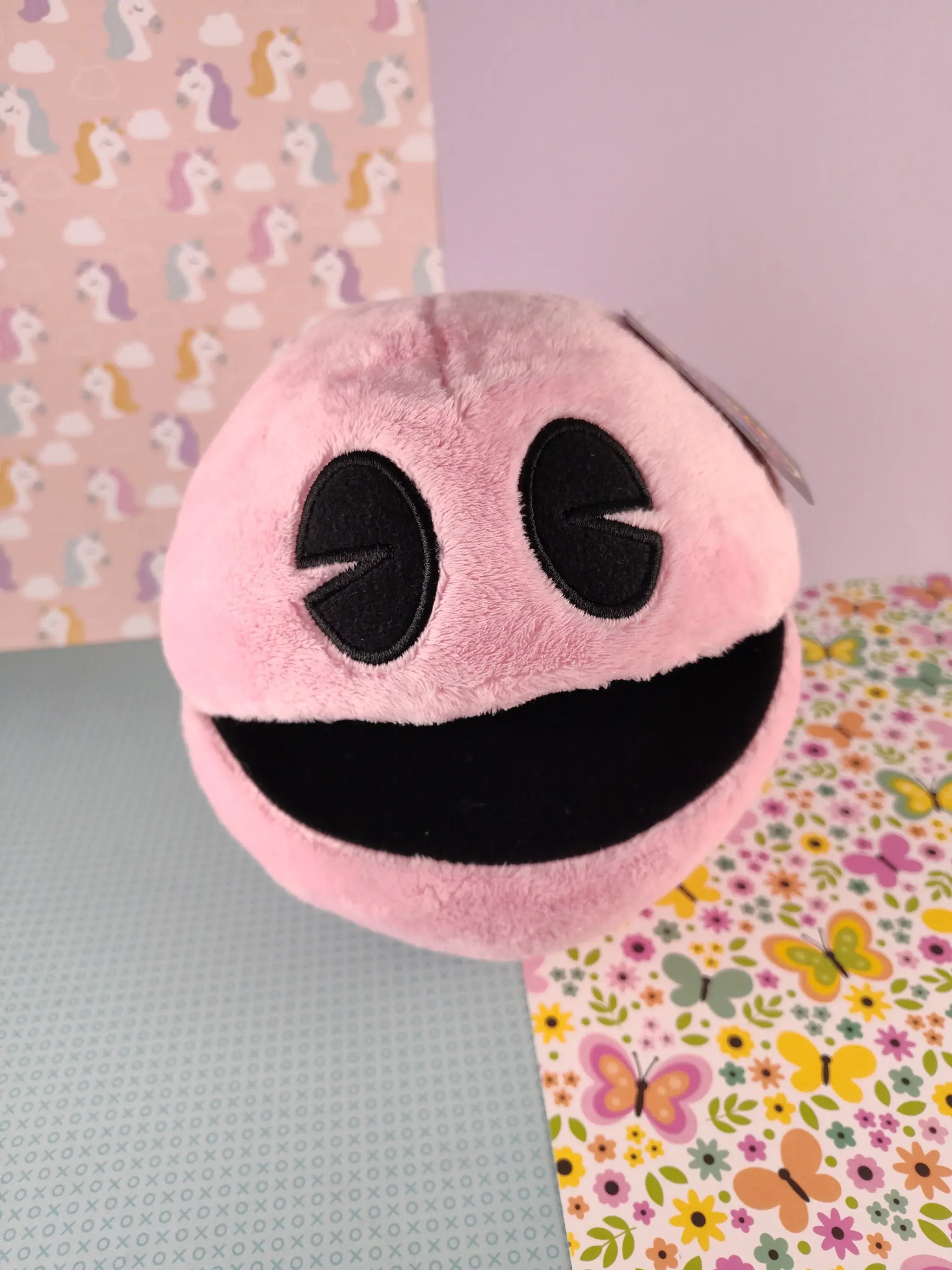Pac-Man Pink Battle Royale Plush Toy Factory Stuffed Game Character 12cm