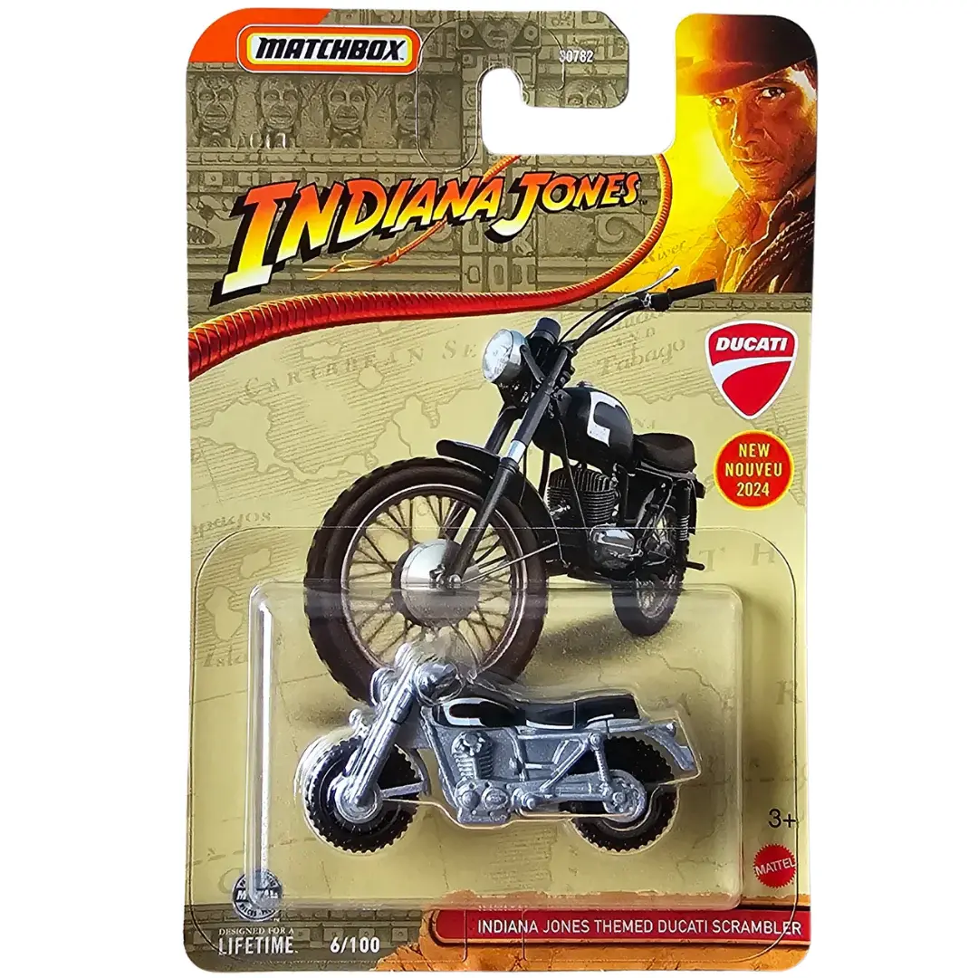 Indiana Jones Ducati Scrambler 6/100 Matchbox Mattel