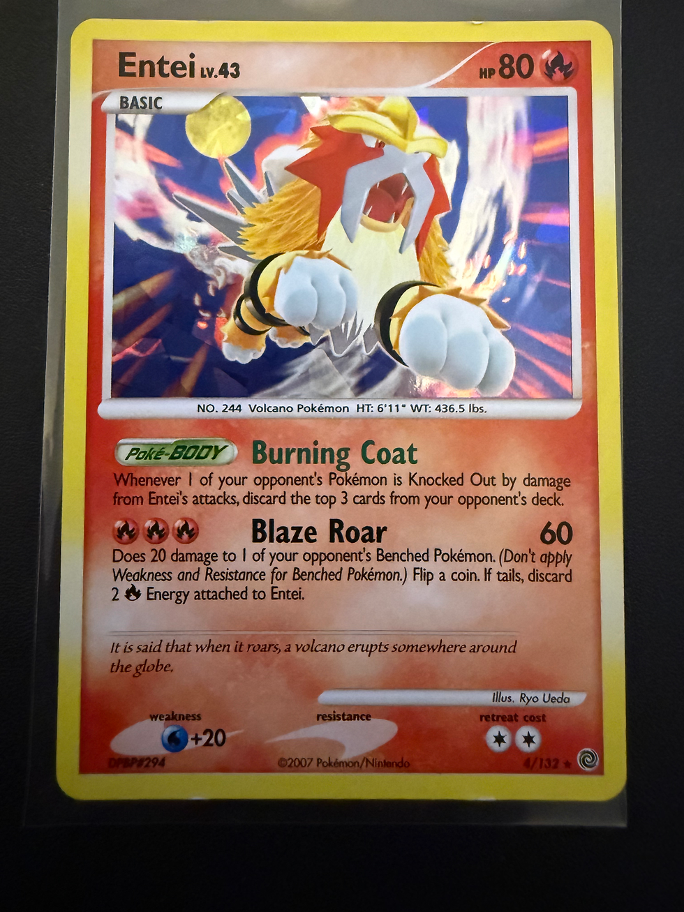 Entei 4/132  Cracked Ice 19/132 DPBP#294 Secret Wonders GD-EX