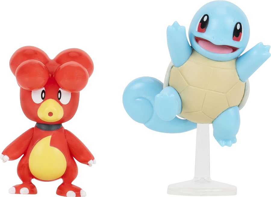 Thumbnail: Squirrel & Magby Battle Figure Set Pokemon 2 Pack