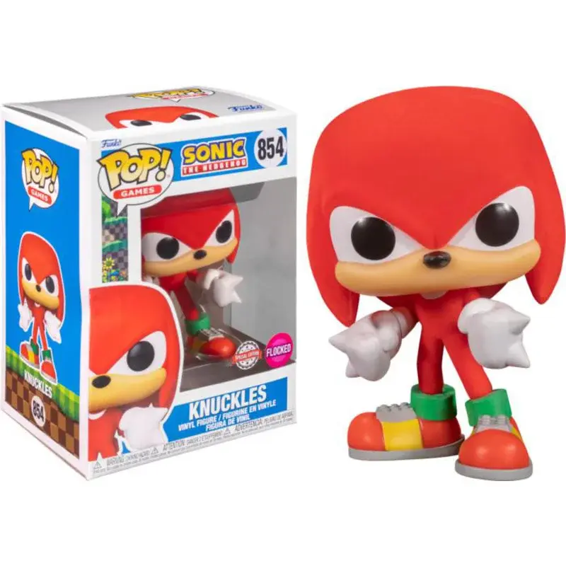 Flocked Knuckles 854 Sonic the Hedgehog - Funko Pop! Vinyl Figure