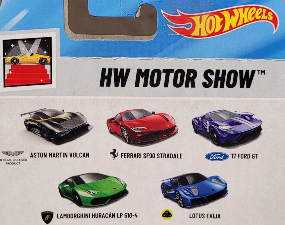 Thumbnail: HW Motor Show 5 Pack 2025 Ferrari Lamborghini Lotus Aston Martin - Box damaged 