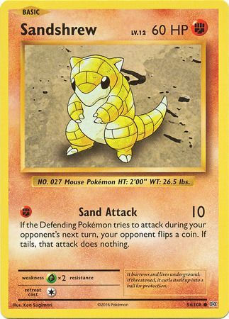 54/108 Sandshrew - Pokemon XY Evolutions [NM-M]