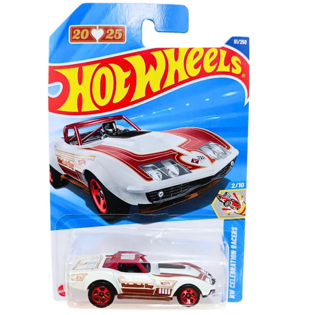 '69 Corvette Racer 51/250 HW Celebration Racers 2/10 Hot Wheels Mattel