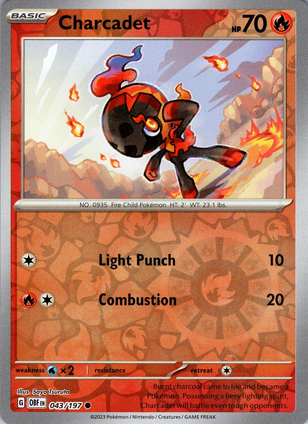 043/197 Charcadet Reverse Holo Pokemon SV Obsidian Flames Singles