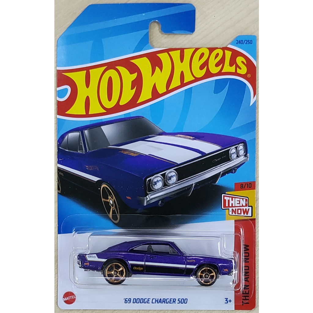 '69 Dodge Charger 500 240/250 Then and Now 8/10 Hot Wheels Mattel