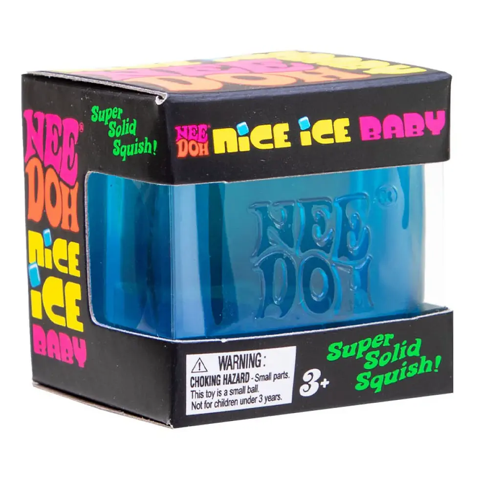 NeeDoh Teenie Nice Ice Baby Small Cube Fidget Squish Toy Nee DohNeeDoh Teenie Nice Ice Baby Small Cube Fidget Squish Toy Nee