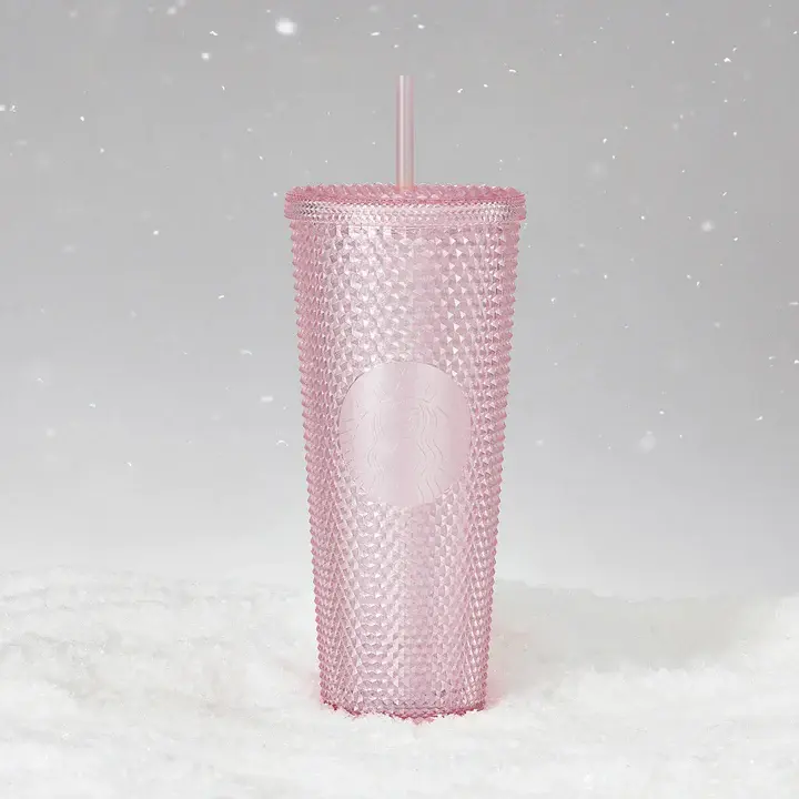 Thumbnail: Starbucks Bling Studded Glittering Pink Cold Cup 24oz