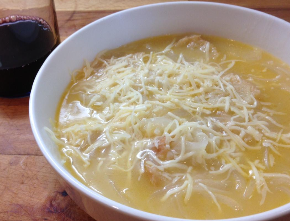 Sopa de cebolla práctica