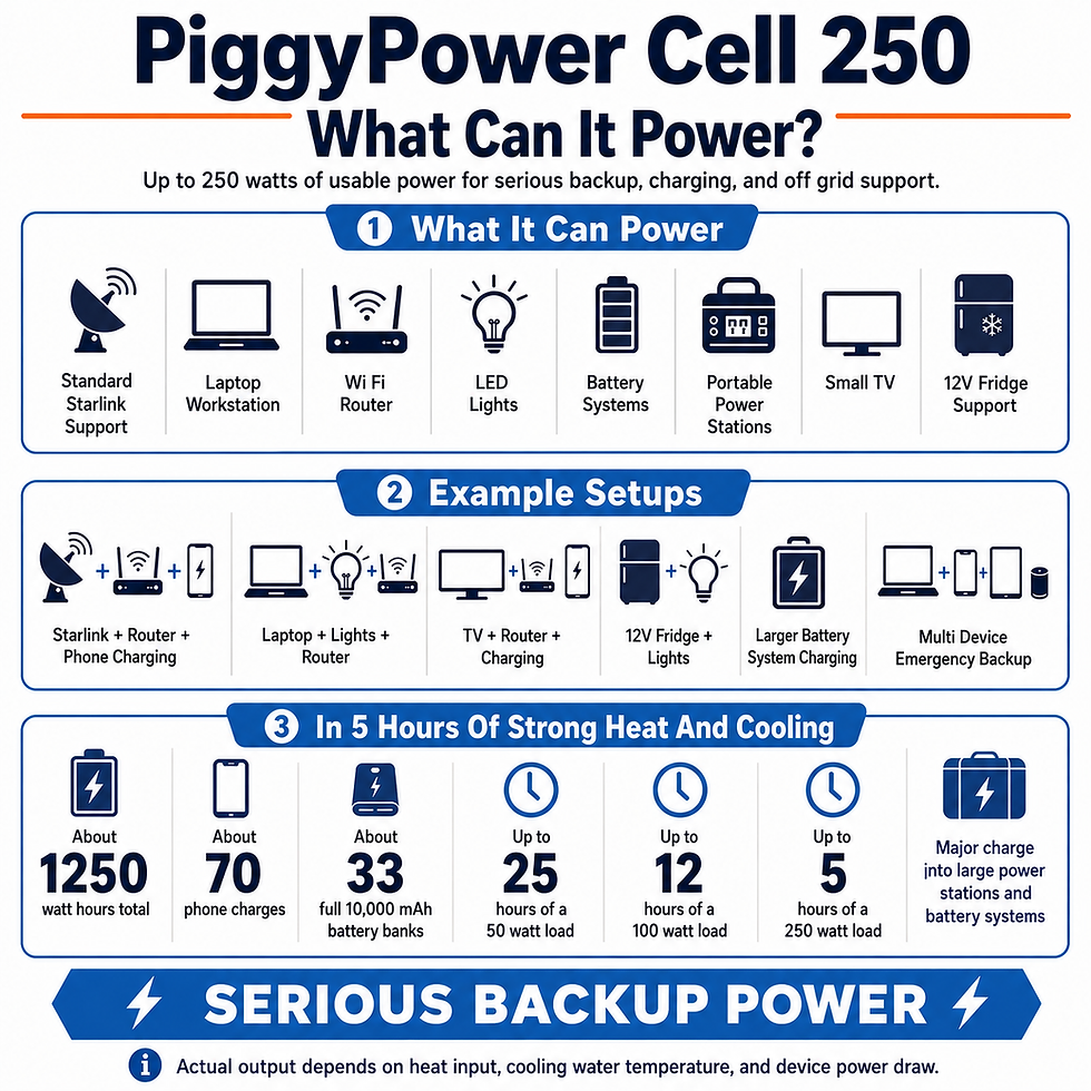 Thumbnail: PiggyPower Cell 250 – 250 W Thermoelectric Generator Kit
