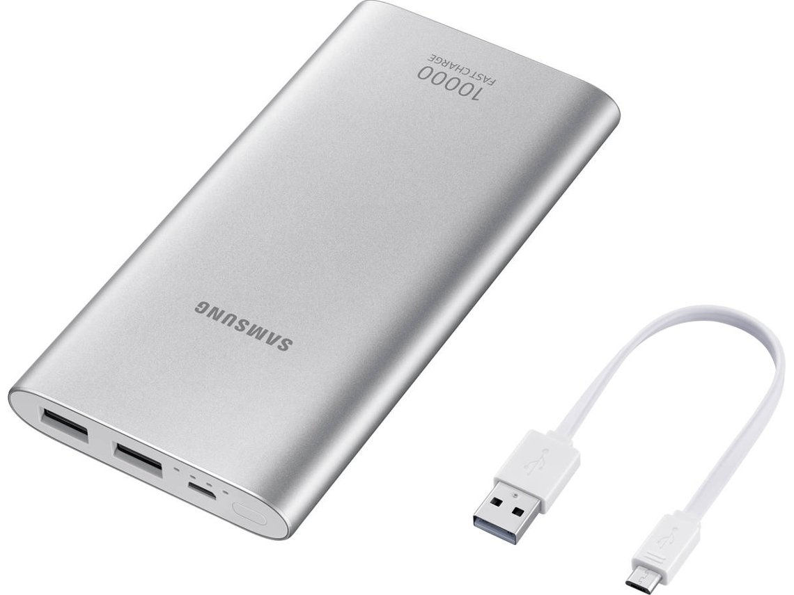 Powerbank SAMSUNG EB-P1100BSEGWW (10000 mAh - 2 USB - 1 MicroUSB - Cinzento)