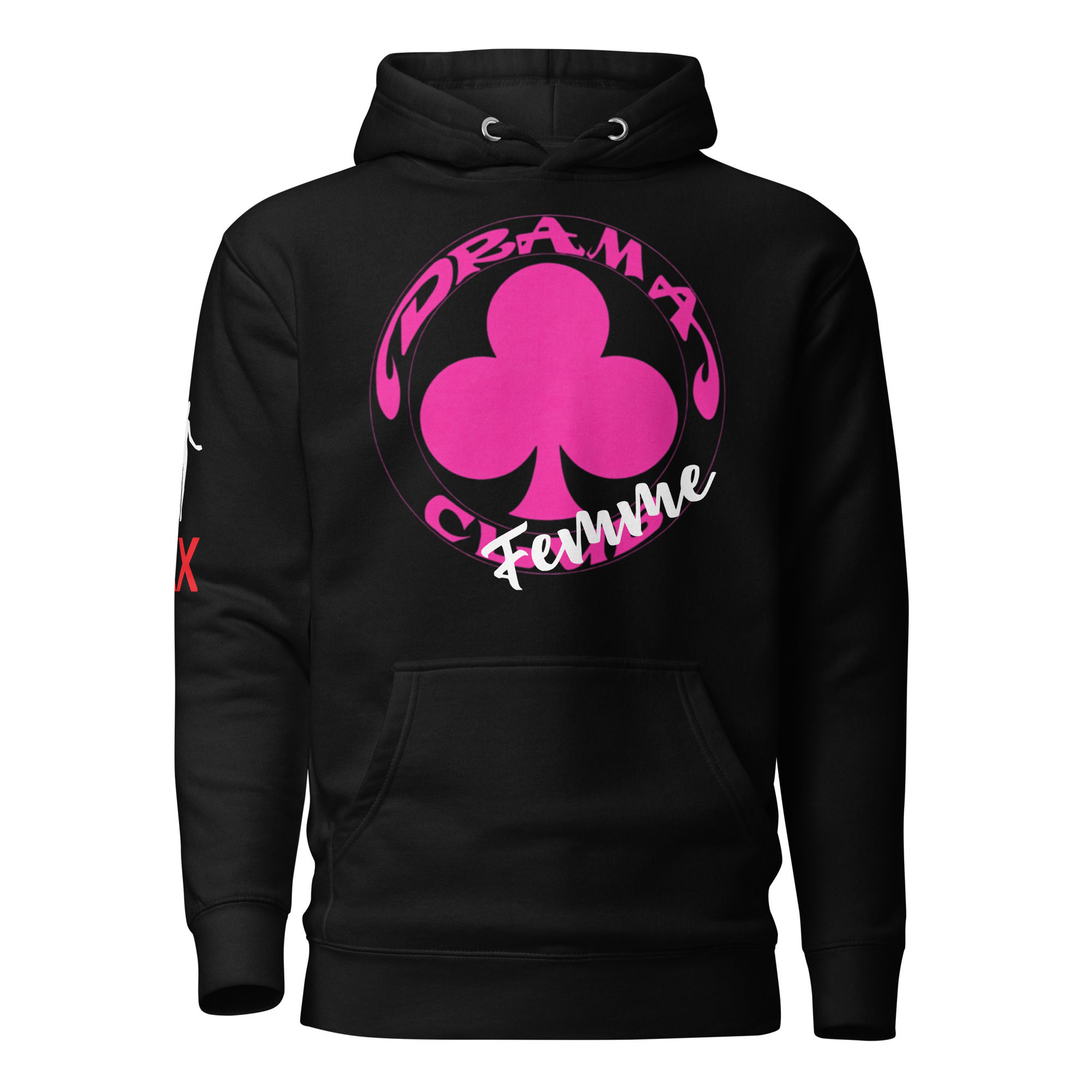Drama Club Brand Black and Pink "Femme" Hoodie