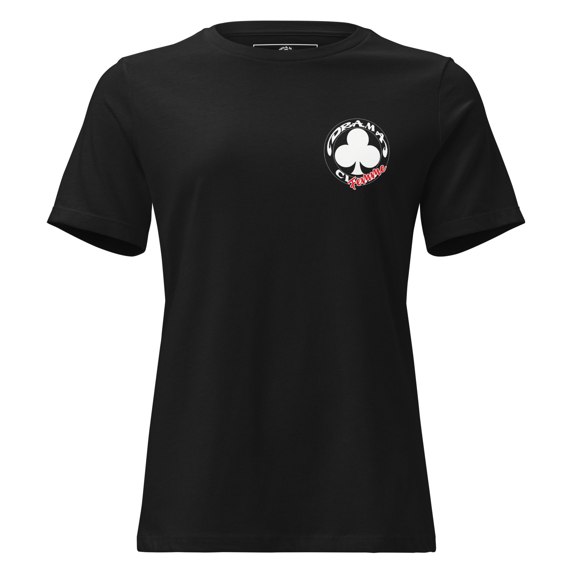 Drama Club "Femme" Whisper Logo Women's Relaxed T-Shirt (Black)
